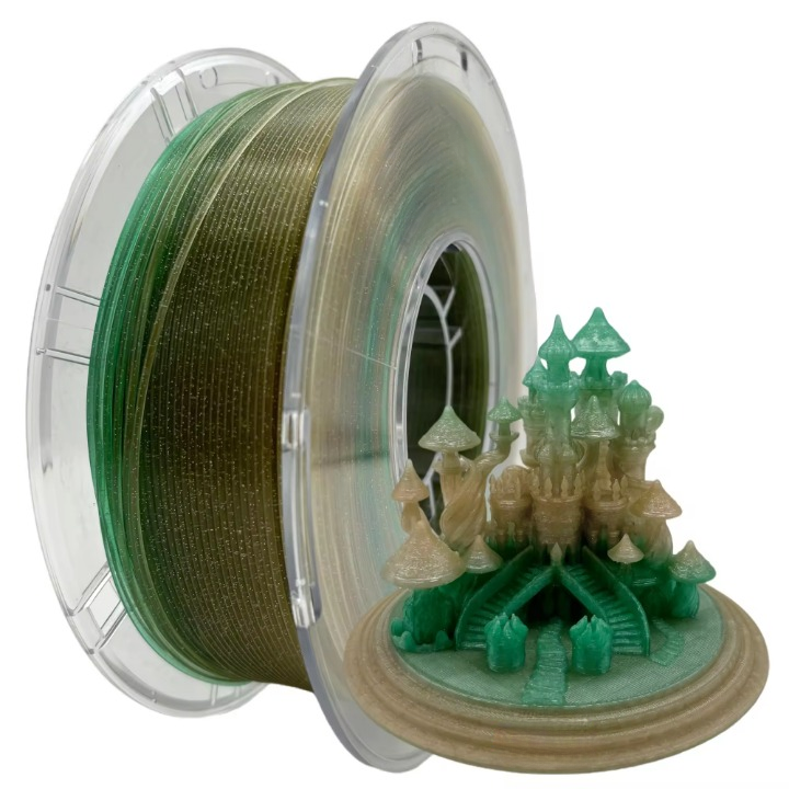 Twinkling PLA Rainbow 3D Printing Filament 1.75mm 1kg