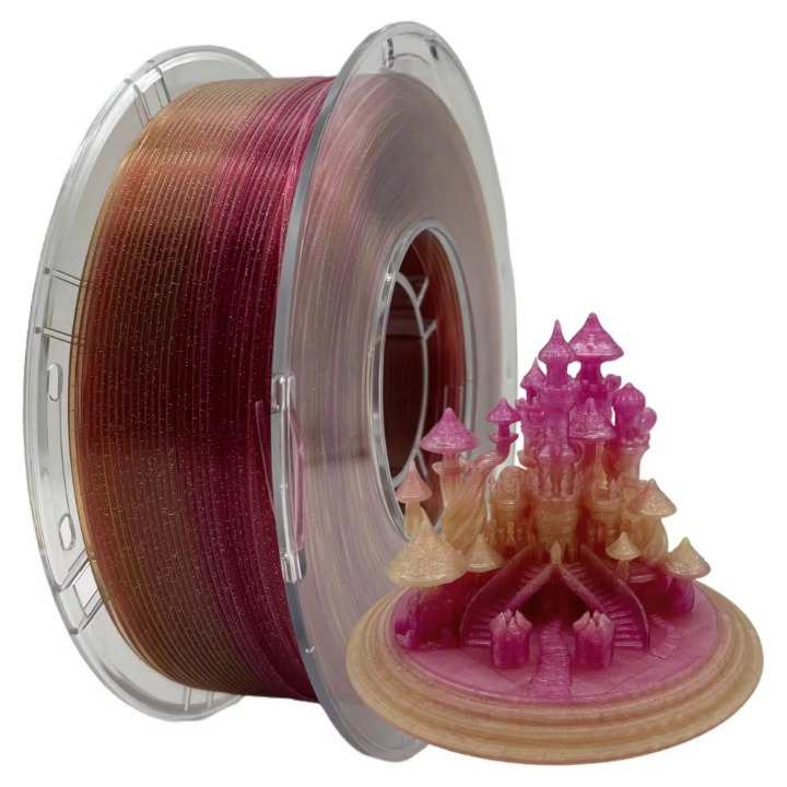 Twinkling PLA Rainbow 3D Printing Filament 1.75mm 1kg