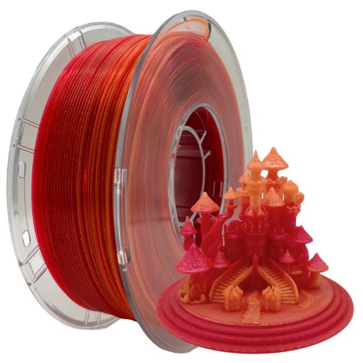 Twinkling PLA Rainbow 3D Printing Filament 1.75mm 1kg