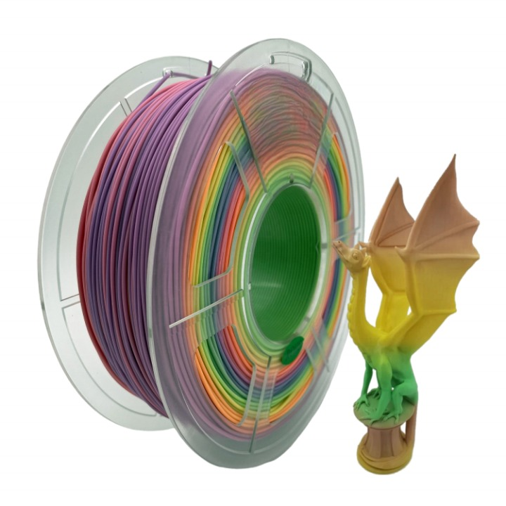 Rainbow PLA 3D Printing Filament 1.75mm 1kg