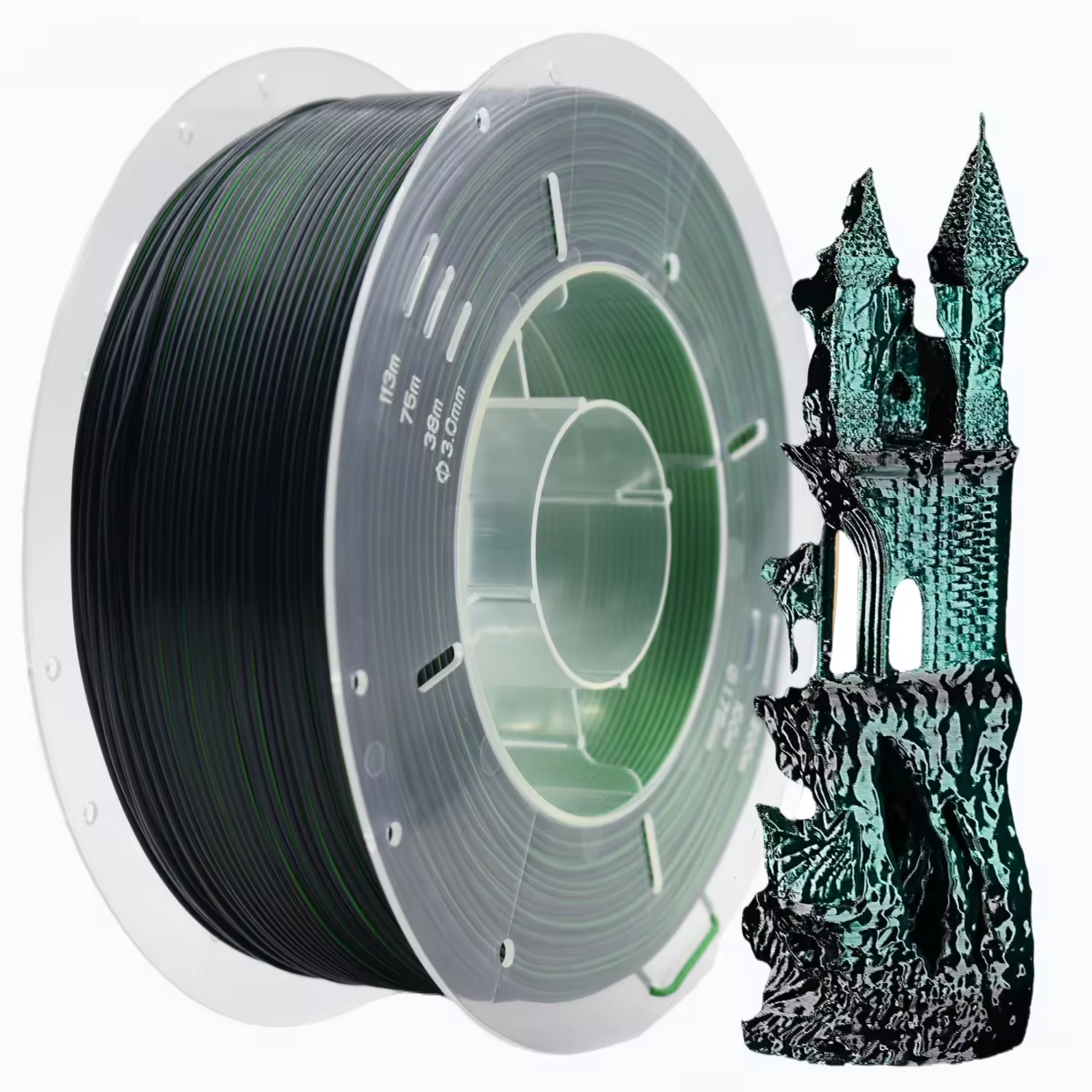 Dual-Color Silk PLA 3D Printing Filament 1.75mm 1kg