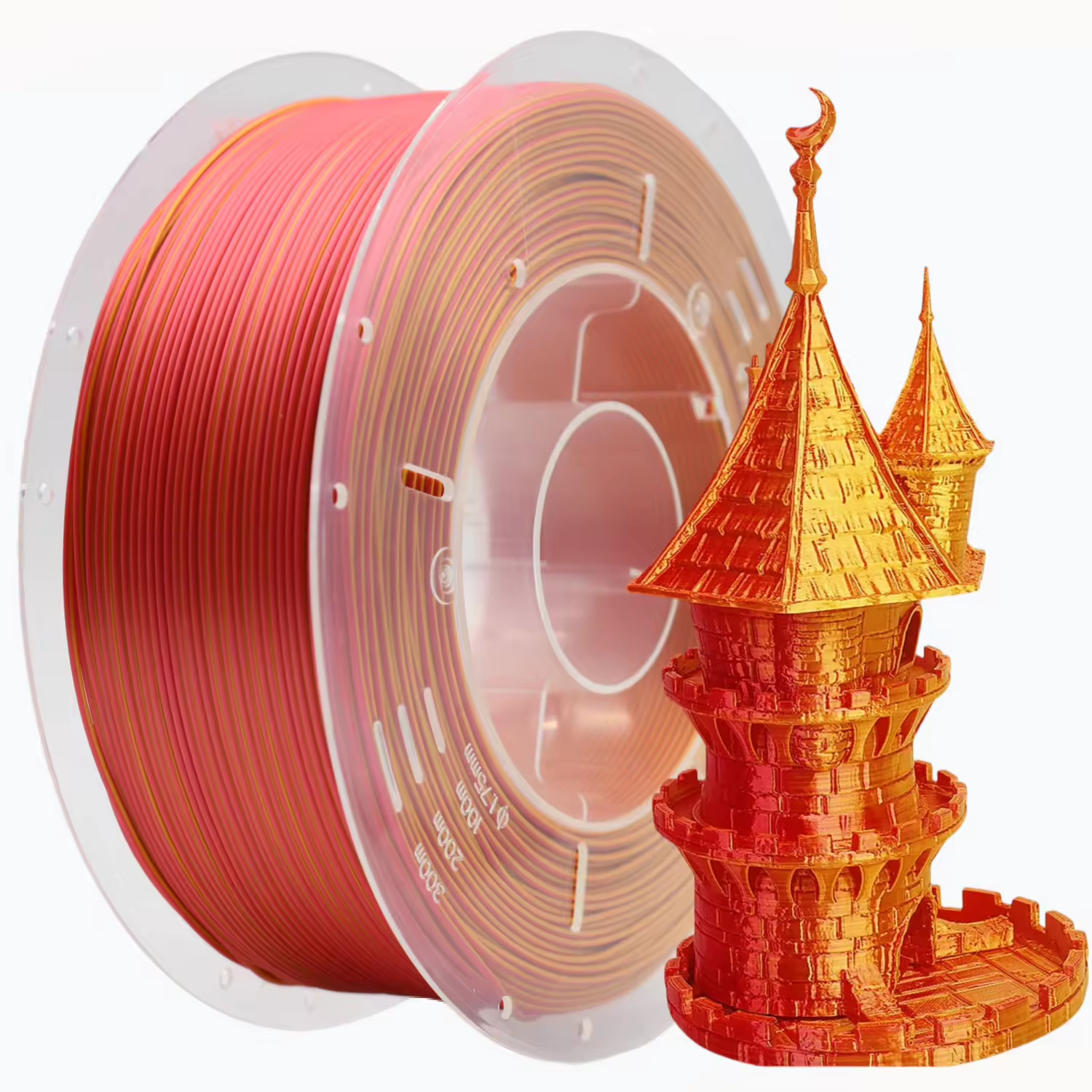 Dual-Color Silk PLA 3D Printing Filament 1.75mm 1kg