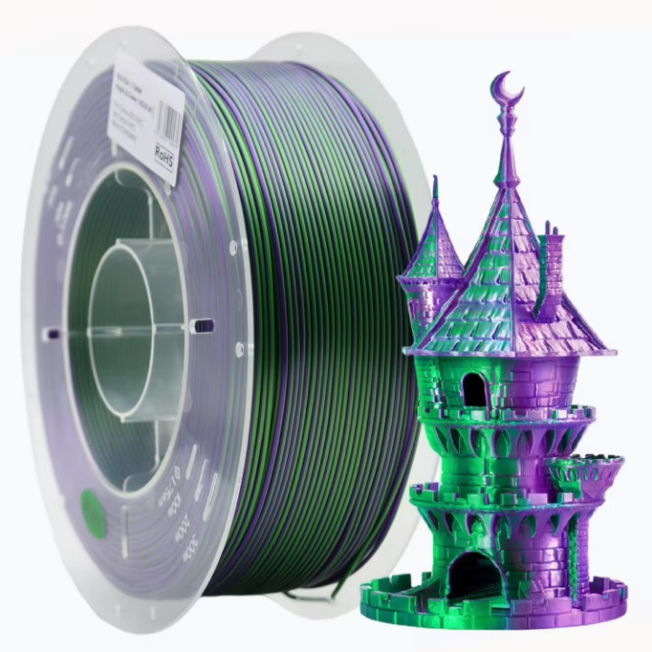 Dual-Color Silk PLA 3D Printing Filament 1.75mm 1kg