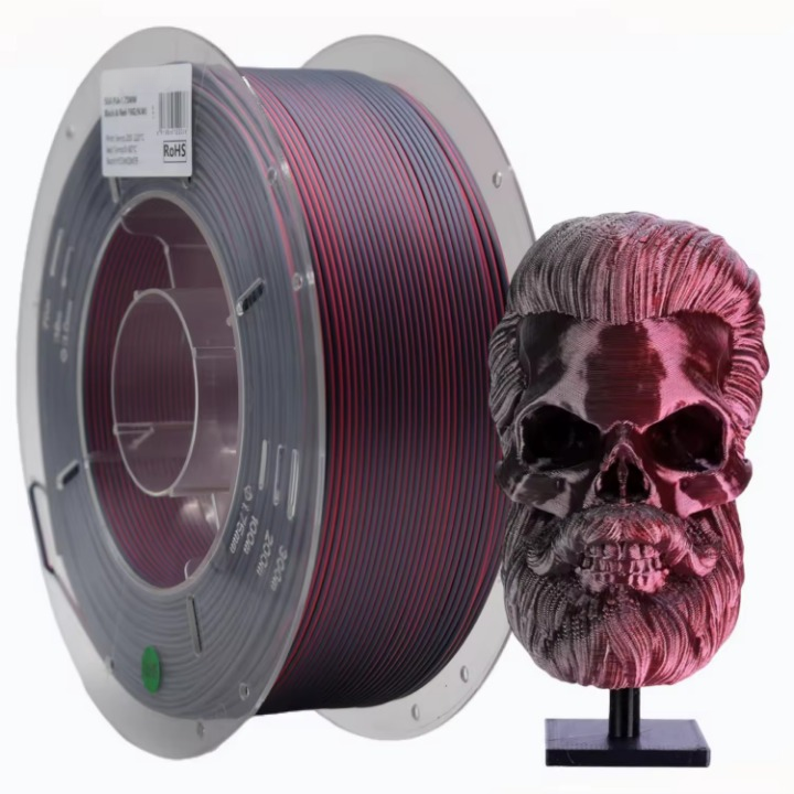 Dual-Color Silk PLA 3D Printing Filament 1.75mm 1kg