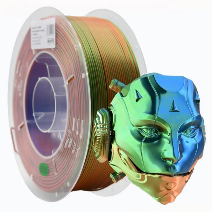 Tri-Color Silk PLA+ 3D Printer Filament 1.75mm 1kg 3-in-1 Magic PLA Plus