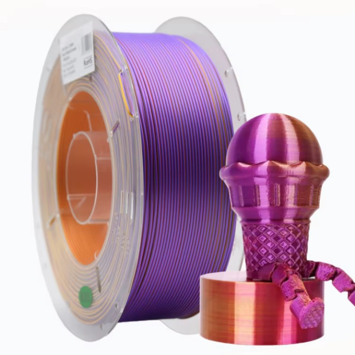 Tri-Color Silk PLA+ 3D Printer Filament 1.75mm 1kg 3-in-1 Magic PLA Plus