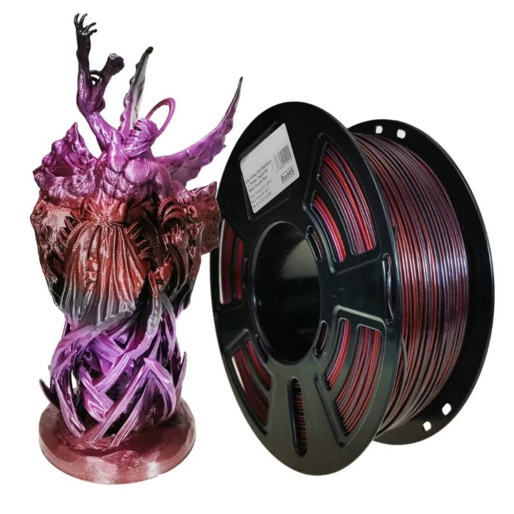 Silk Glitter PLA Rainbow Filament 1.75mm 1kg Shiny Gradient 3D Printer Filament
