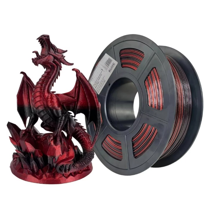 Silk Glitter PLA Rainbow Filament 1.75mm 1kg Shiny Gradient 3D Printer Filament