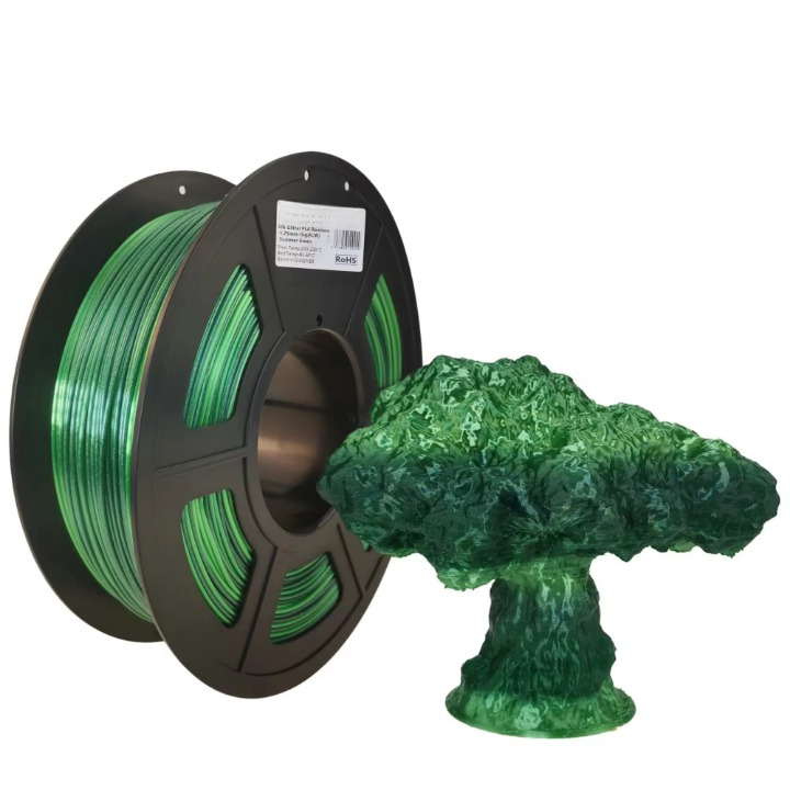 Silk Glitter PLA Rainbow Filament 1.75mm 1kg Shiny Gradient 3D Printer Filament