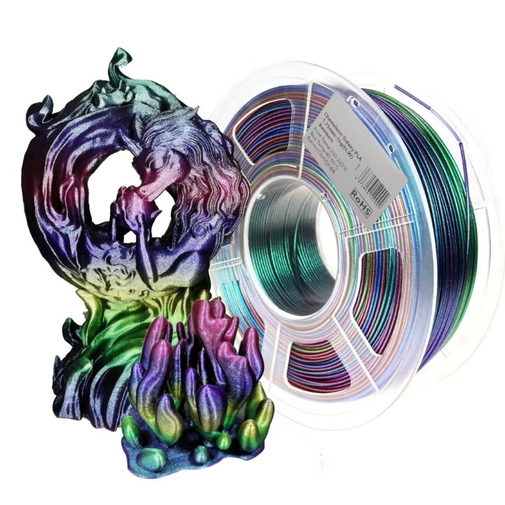Chameleon Galaxy PLA Rainbow Filament 1.75mm 1kg Shiny Color Change 3D Printer Filament