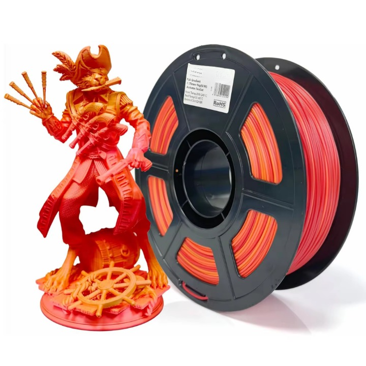 PLA Gradient Rainbow Filament 1.75mm 1kg for 3D Printing
