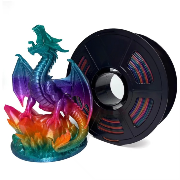 PETG Rainbow Filament 1.75mm 1kg Gradient Color 3D Printer Filament