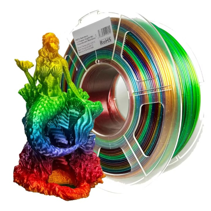 PETG Rainbow Filament 1.75mm 1kg Gradient Color 3D Printer Filament