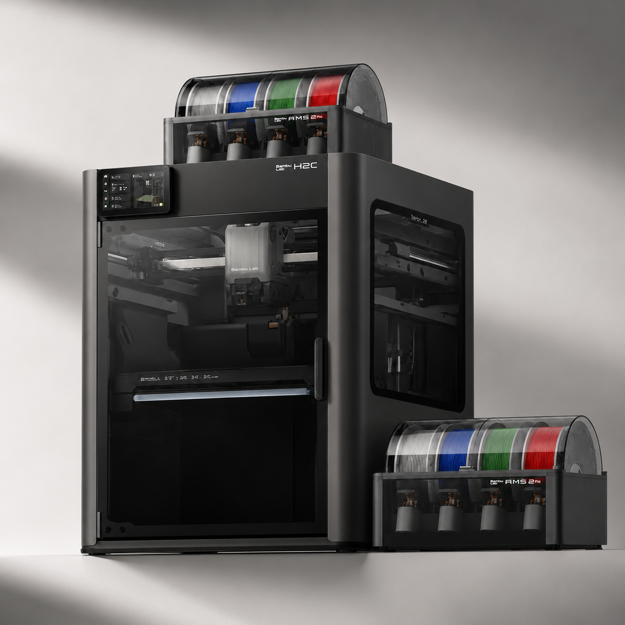 Bambu Lab H2C Combo Multi-Material 3D Printer with AMS 2 Pro and Vortek Hotend System