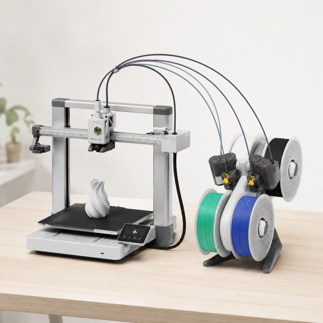 Bambu Lab A1 Combo High-Speed Multi-Color 3D Printer with Full-Auto Calibration