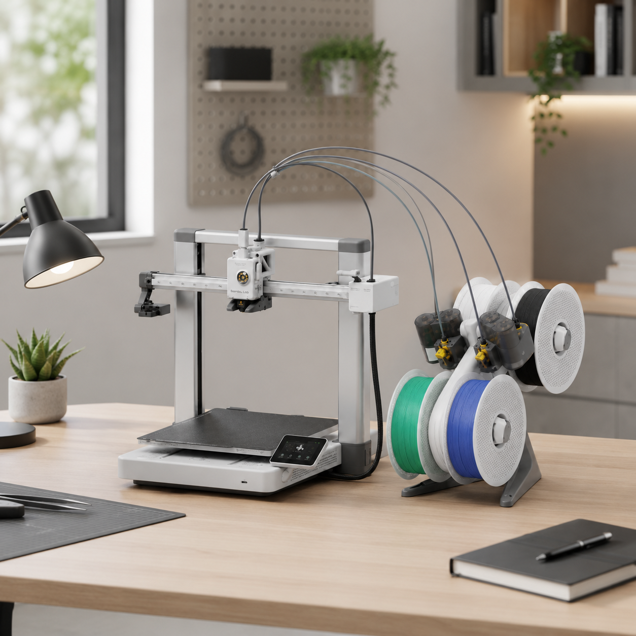 Bambu Lab A1 Combo High-Speed Multi-Color 3D Printer with Full-Auto Calibration