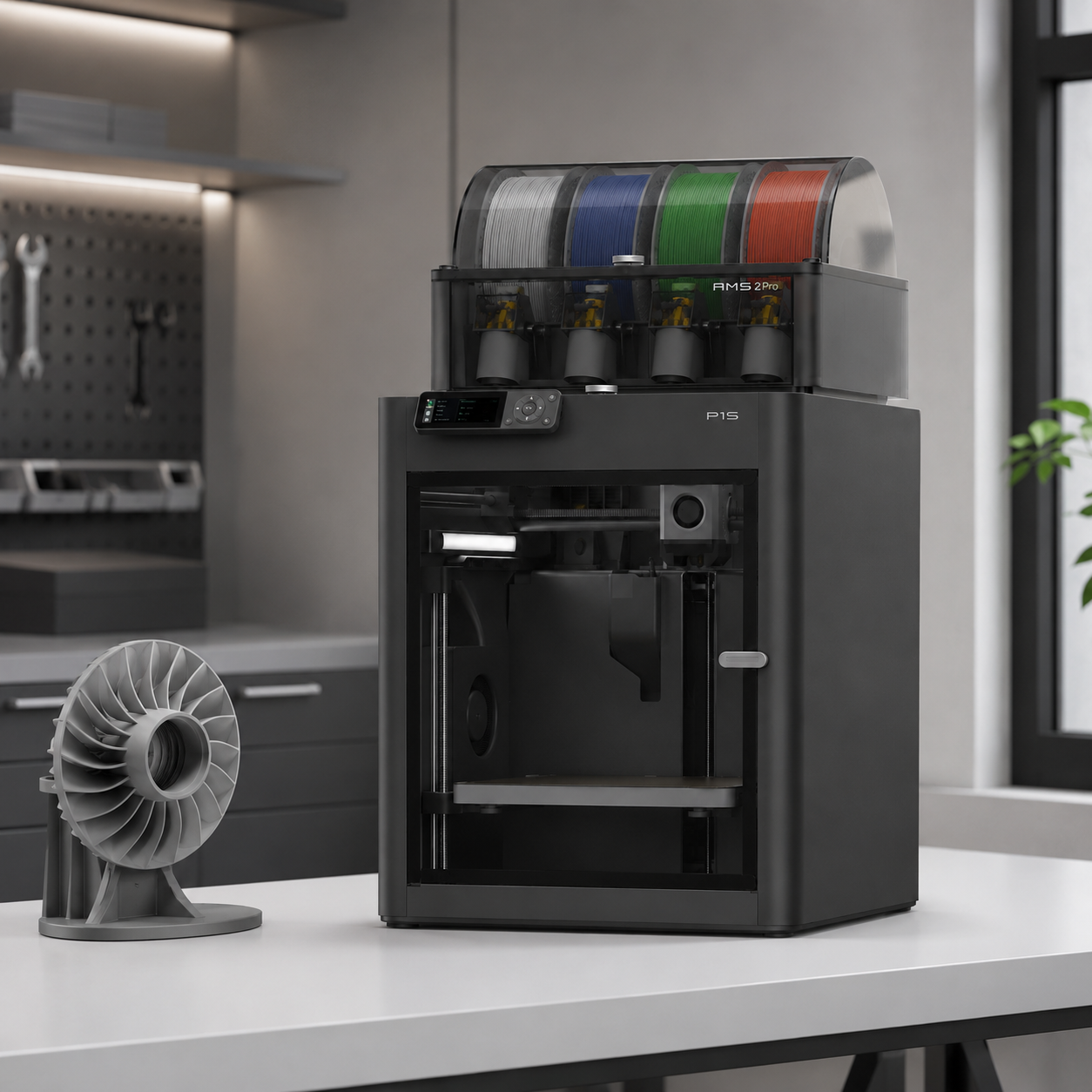 Bambu Lab P1S Fully Enclosed High-Speed 3D Printer