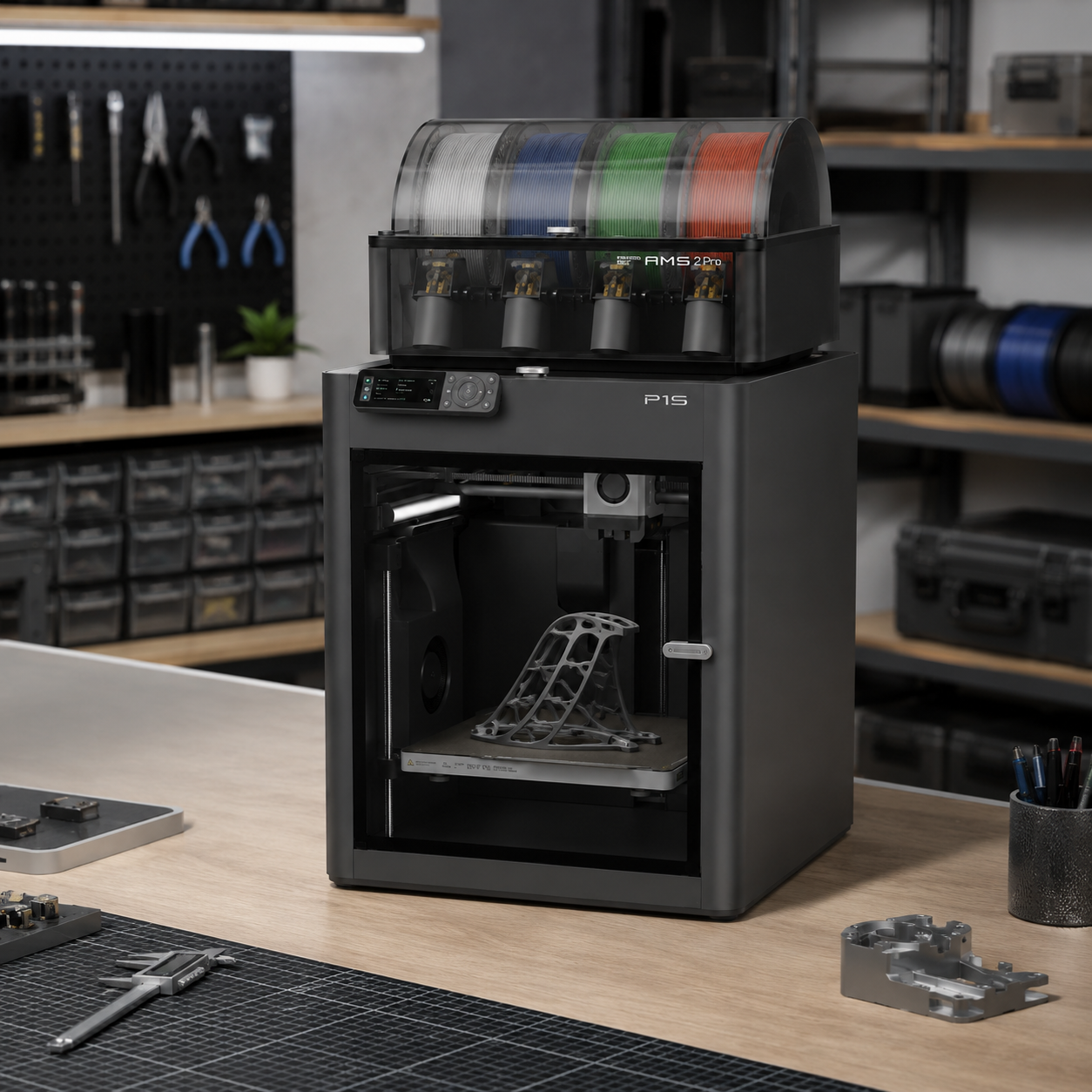 Bambu Lab P1S Fully Enclosed High-Speed 3D Printer
