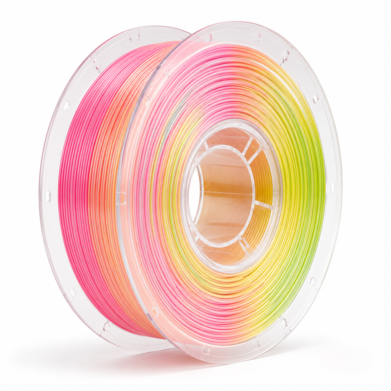 Glossy Gradient Rainbow Silk PLA Filament 1.75mm, 1kg