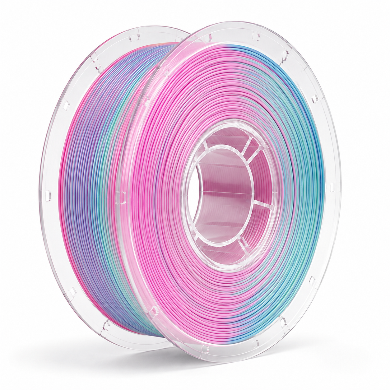 Glossy Gradient Rainbow Silk PLA Filament 1.75mm, 1kg
