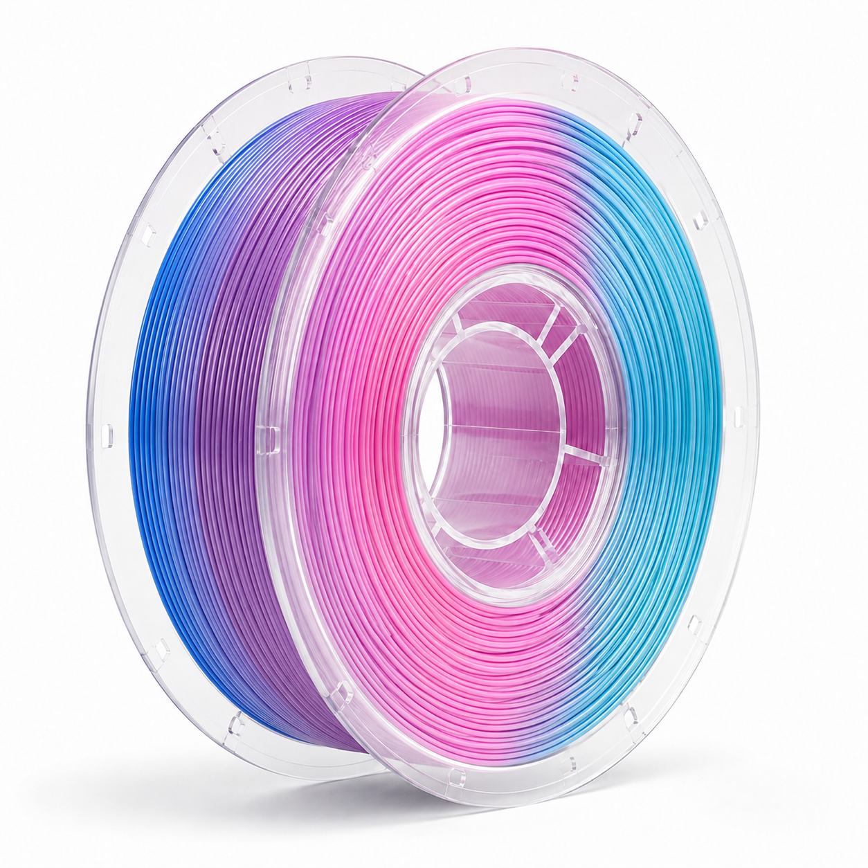 Glossy Gradient Rainbow Silk PLA Filament 1.75mm, 1kg