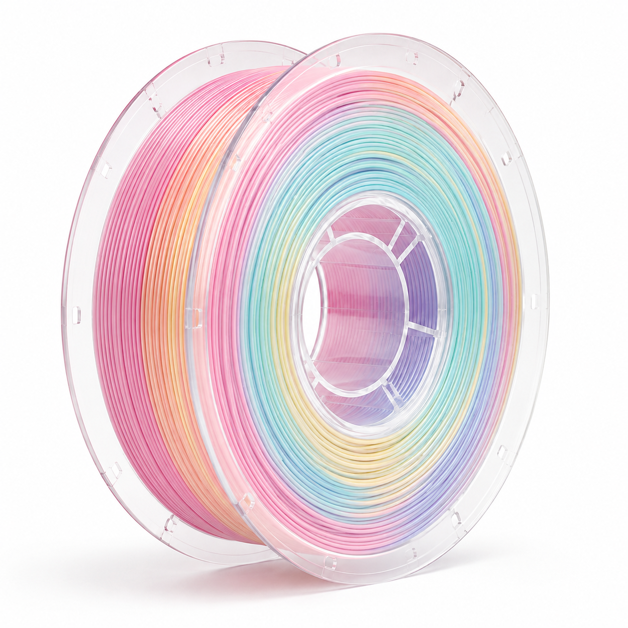 Glossy Gradient Rainbow Silk PLA Filament 1.75mm, 1kg