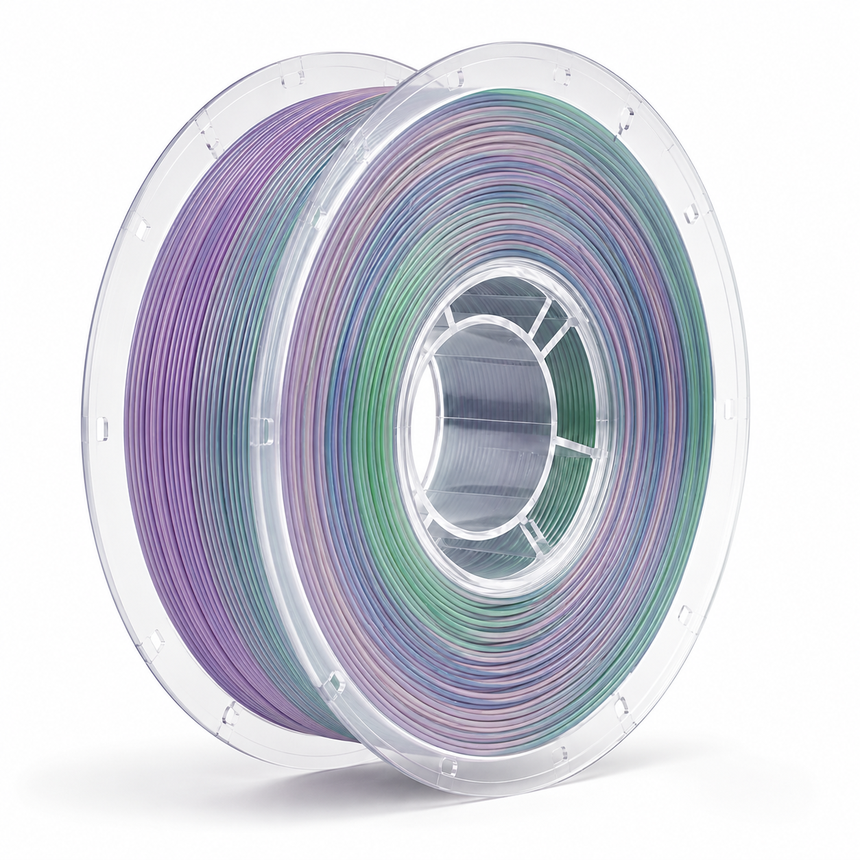 Glossy Gradient Rainbow Silk PLA Filament 1.75mm, 1kg