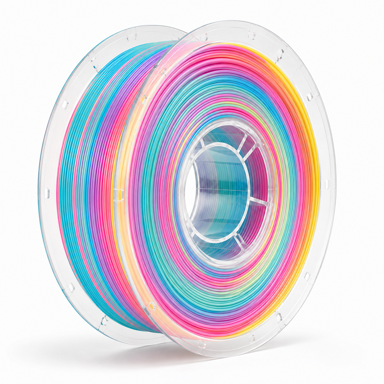 Glossy Gradient Rainbow Silk PLA Filament 1.75mm, 1kg