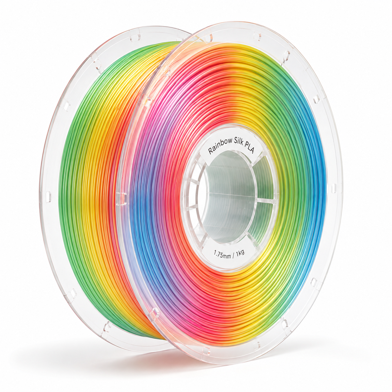 Glossy Gradient Rainbow Silk PLA Filament 1.75mm, 1kg