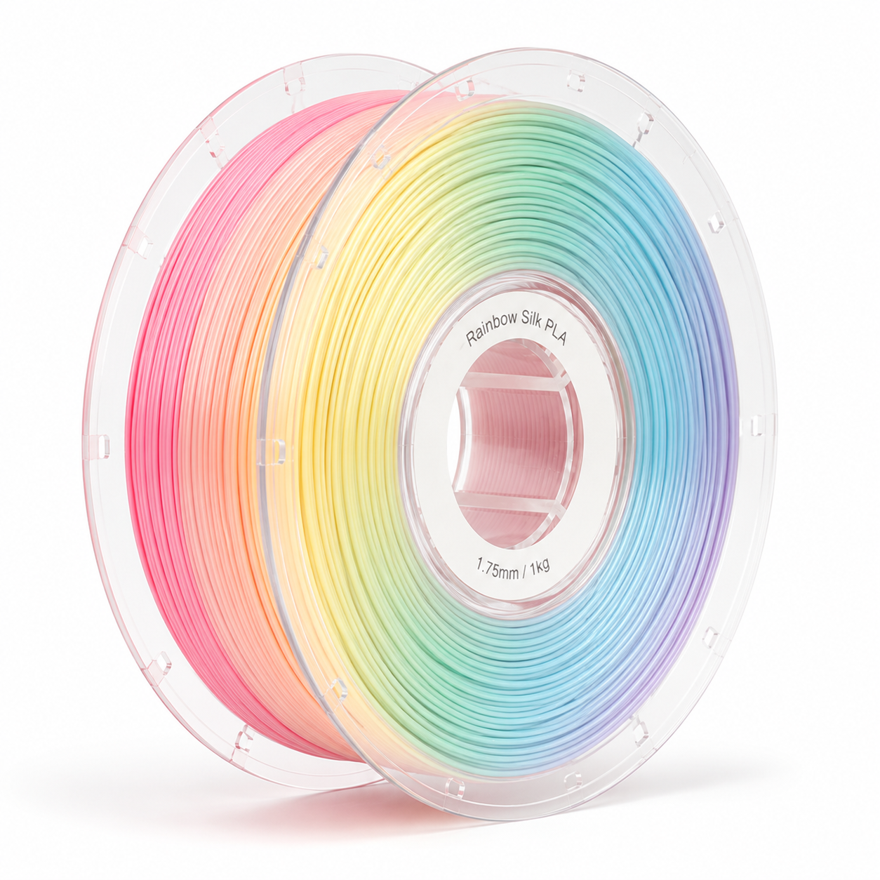 Glossy Gradient Rainbow Silk PLA Filament 1.75mm, 1kg