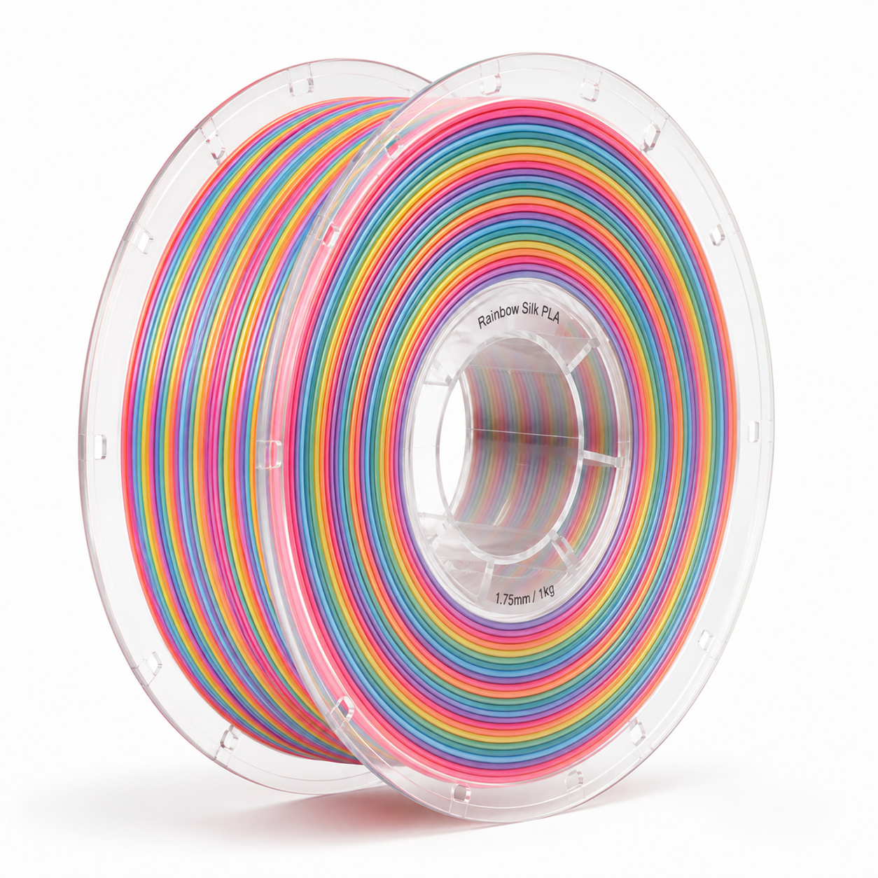 Glossy Gradient Rainbow Silk PLA Filament 1.75mm, 1kg