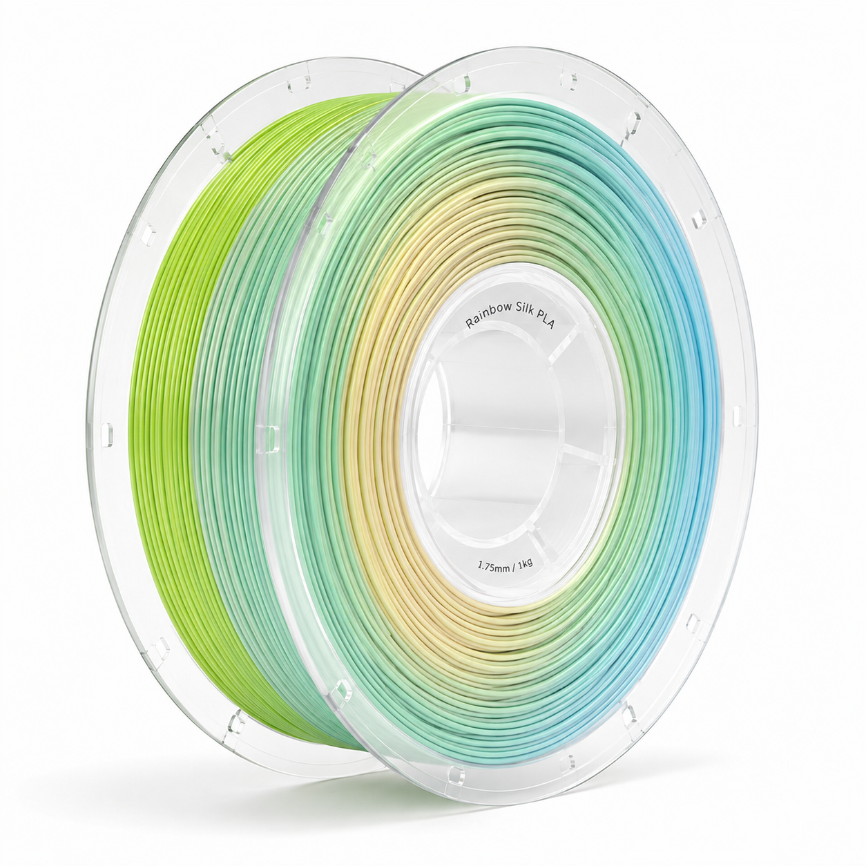 Glossy Gradient Rainbow Silk PLA Filament 1.75mm, 1kg