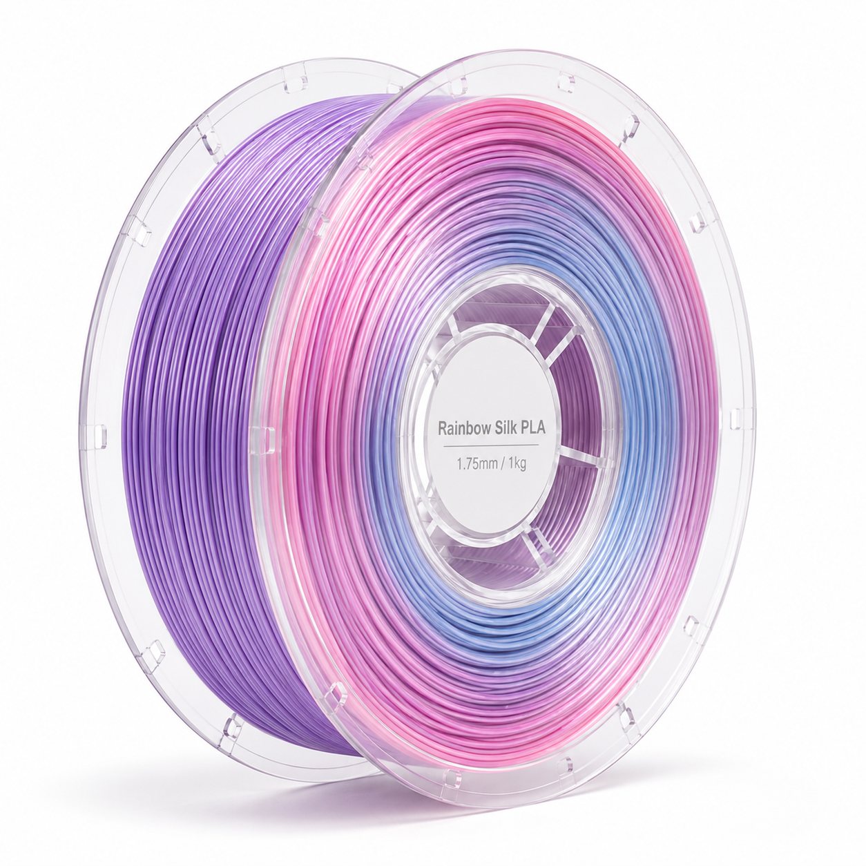 Glossy Gradient Rainbow Silk PLA Filament 1.75mm, 1kg