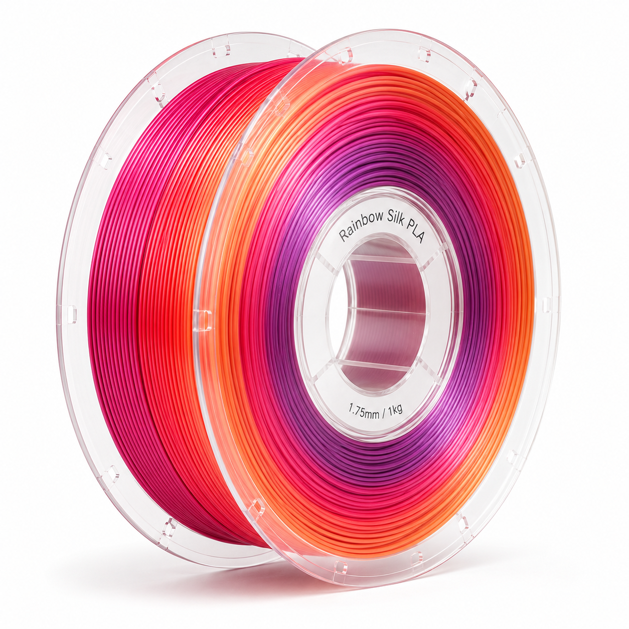 Glossy Gradient Rainbow Silk PLA Filament 1.75mm, 1kg