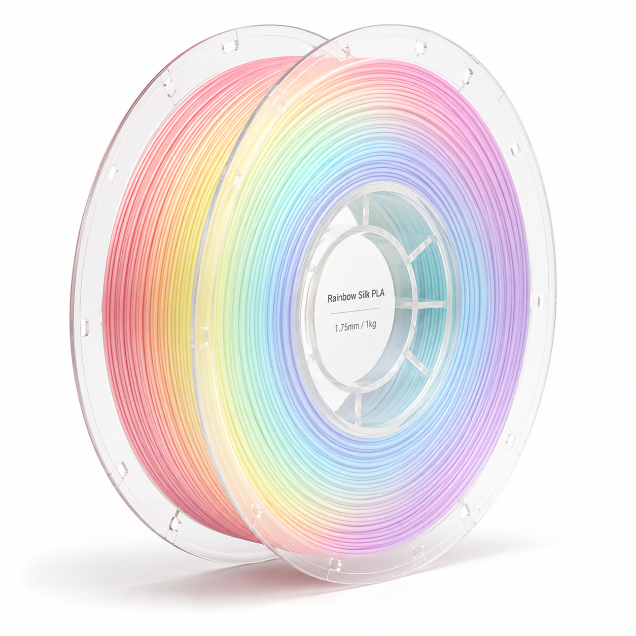 Glossy Gradient Rainbow Silk PLA Filament 1.75mm, 1kg