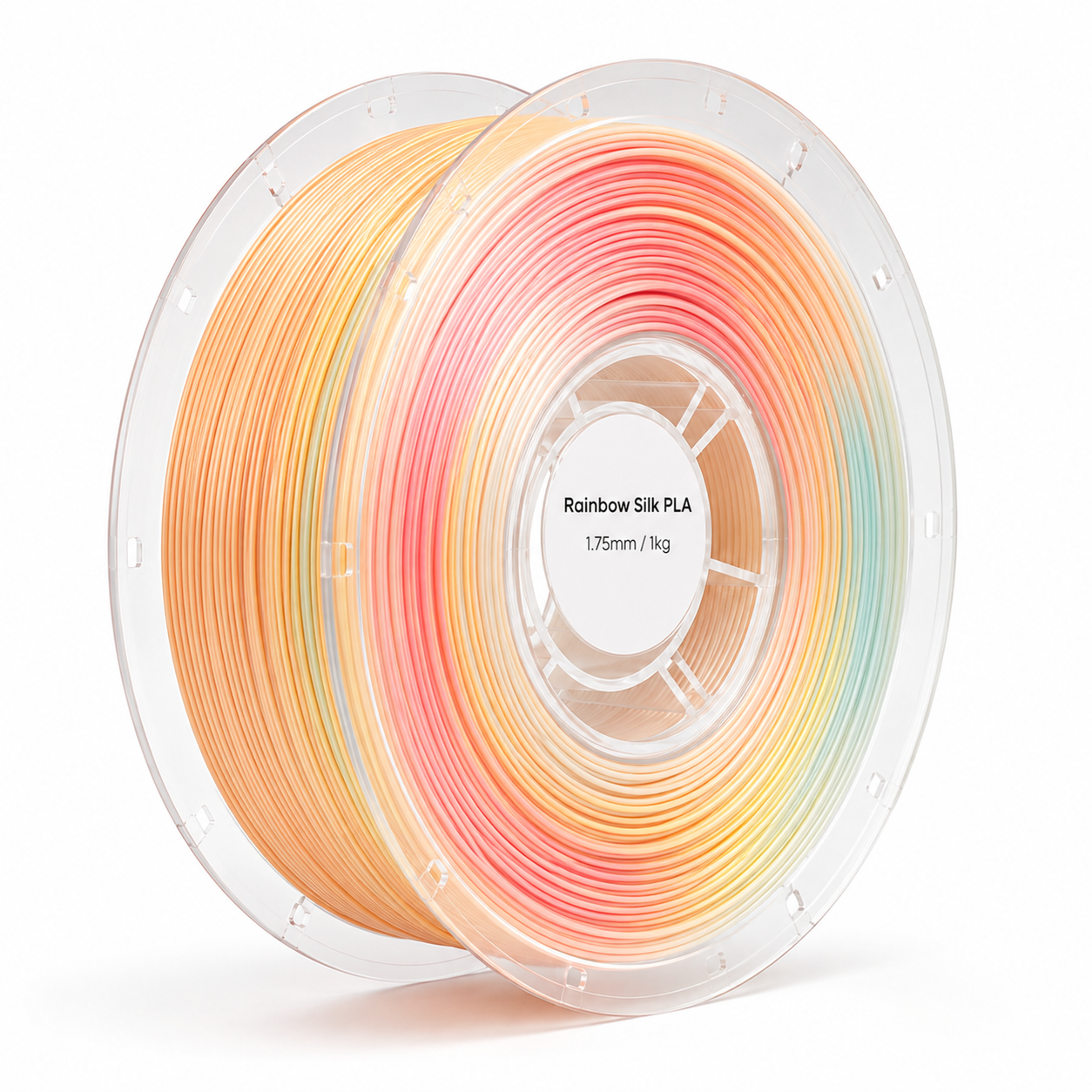 Glossy Gradient Rainbow Silk PLA Filament 1.75mm, 1kg