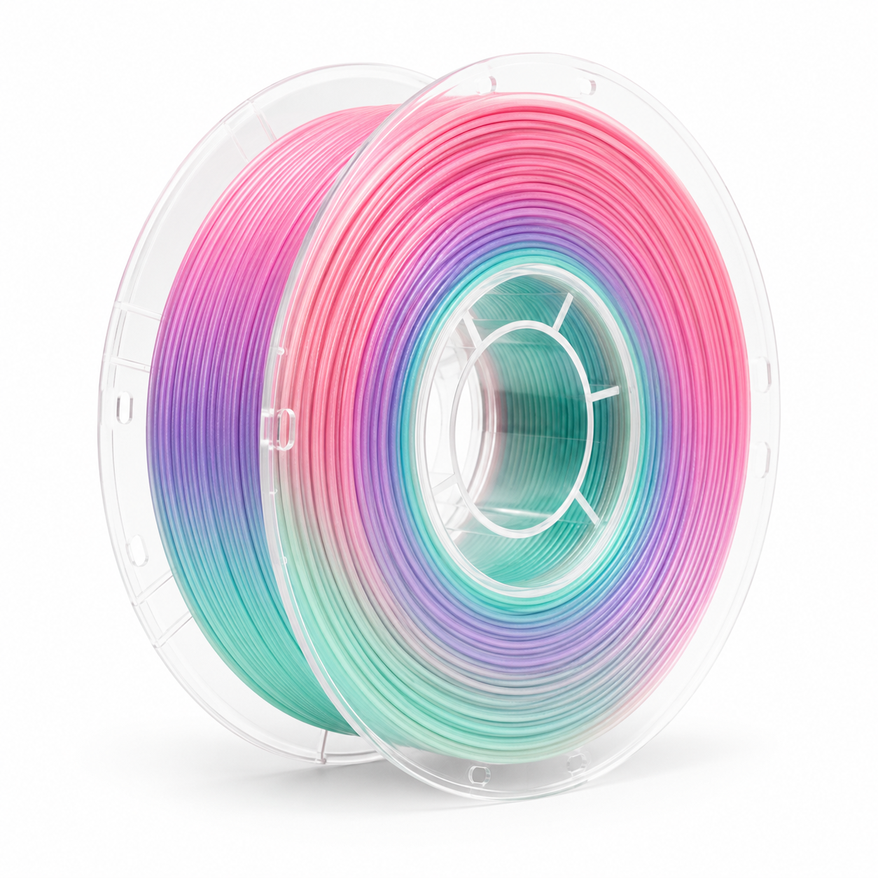 Glossy Gradient Rainbow Silk PLA Filament 1.75mm, 1kg