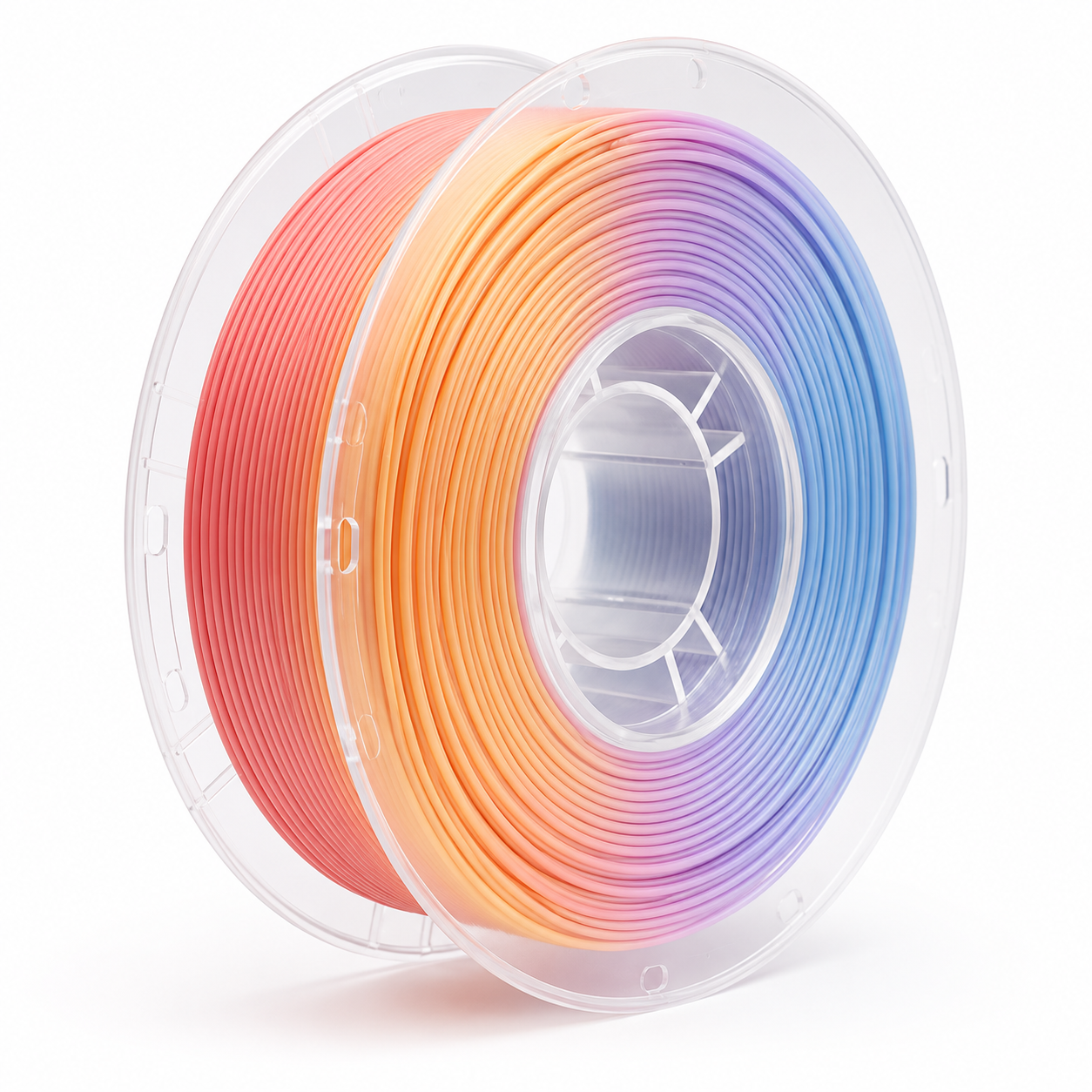 Glossy Gradient Rainbow Silk PLA Filament 1.75mm, 1kg