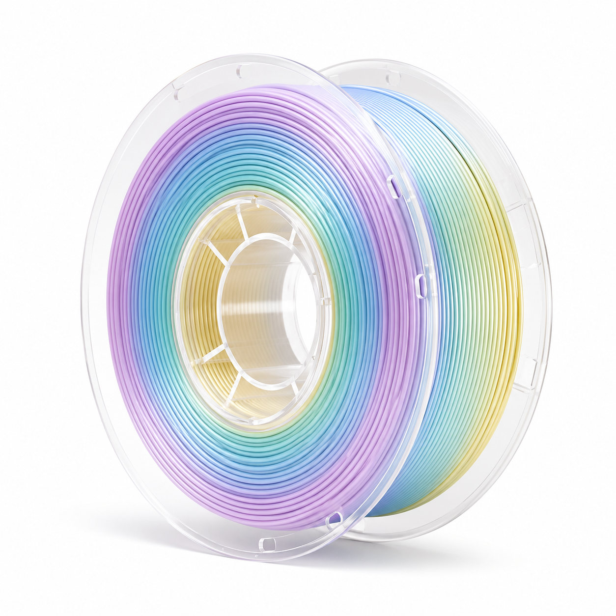 Glossy Gradient Rainbow Silk PLA Filament 1.75mm, 1kg