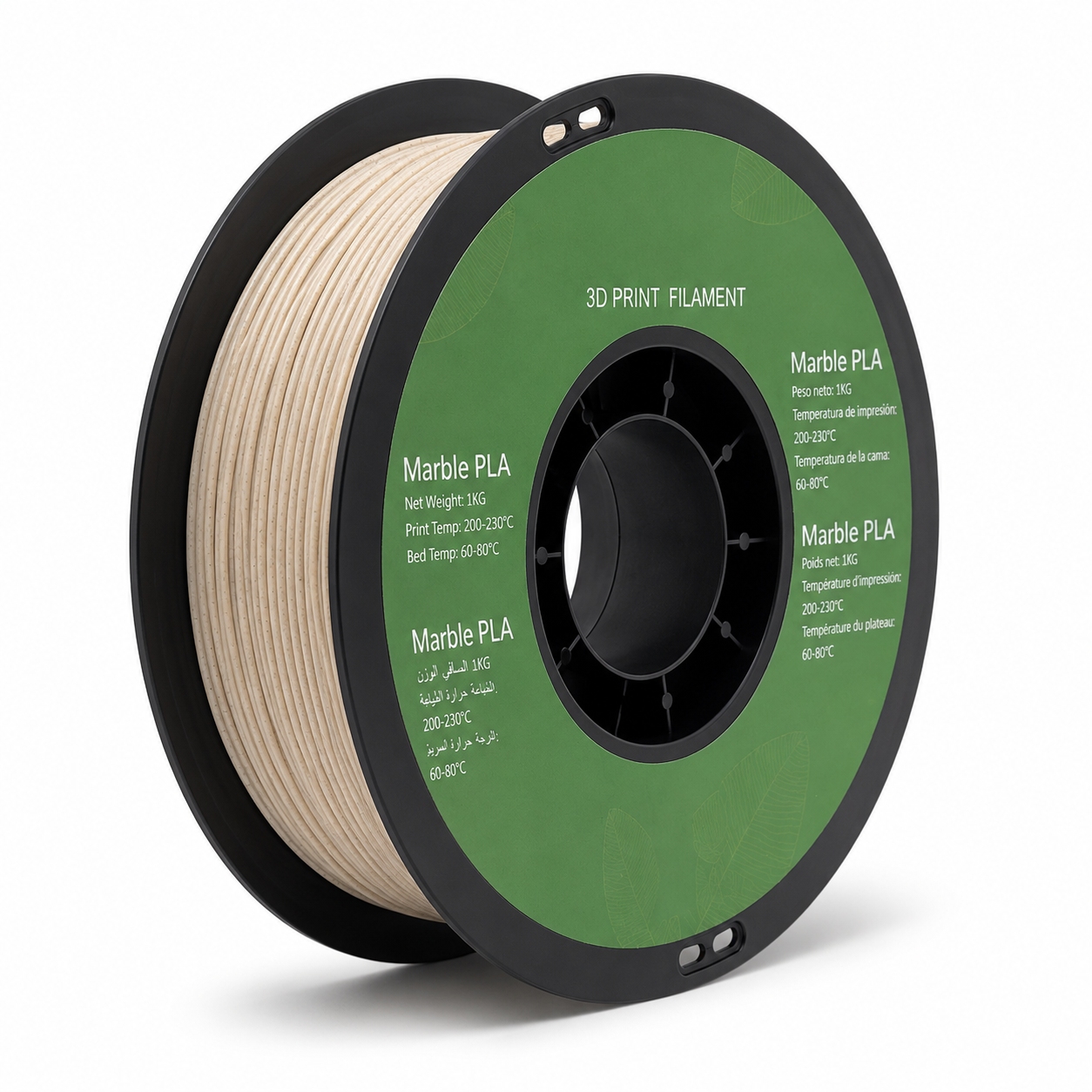 Marble PLA Filament 1.75mm 1kg with Natural Stone Texture