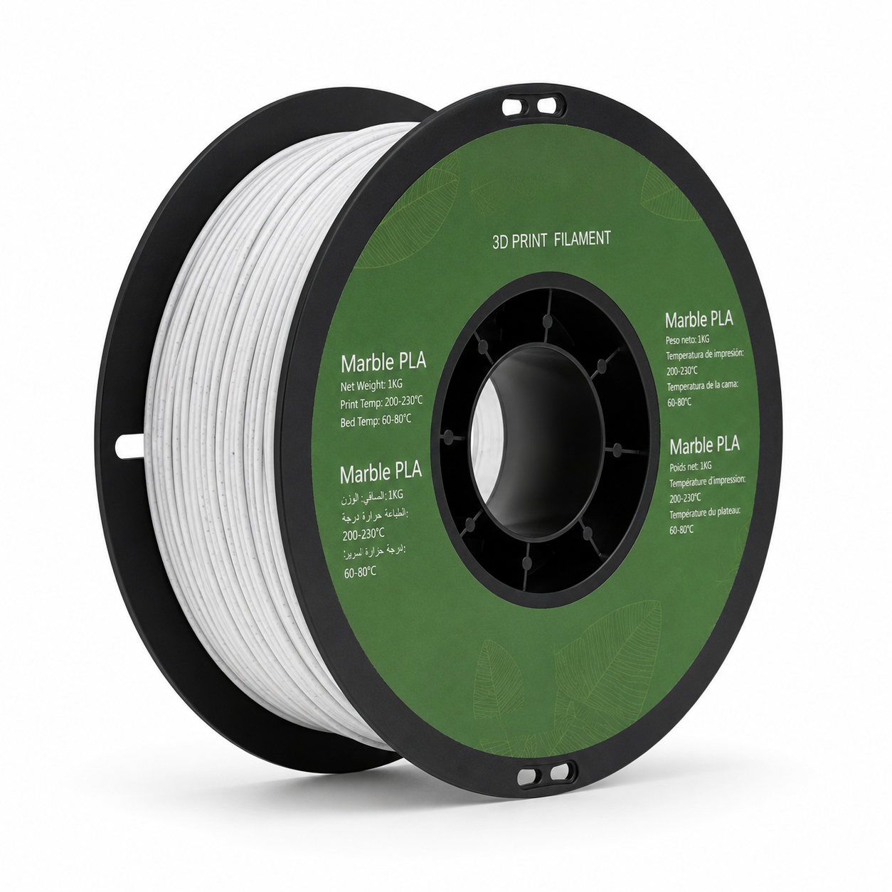 Marble PLA Filament 1.75mm 1kg with Natural Stone Texture