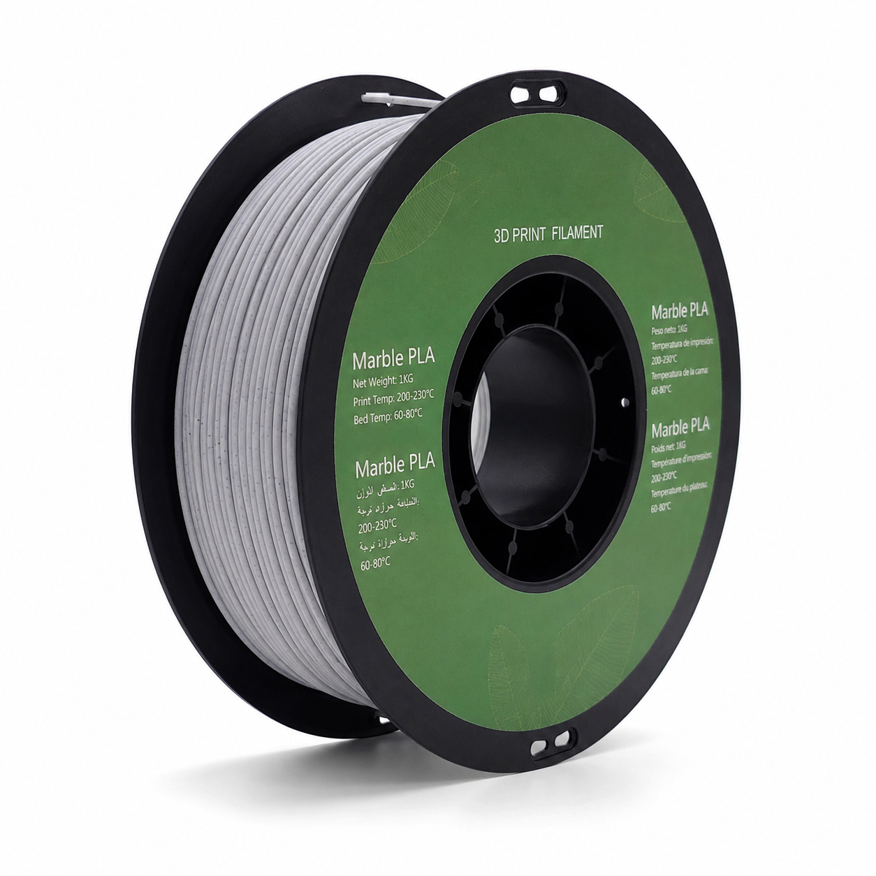 Marble PLA Filament 1.75mm 1kg with Natural Stone Texture
