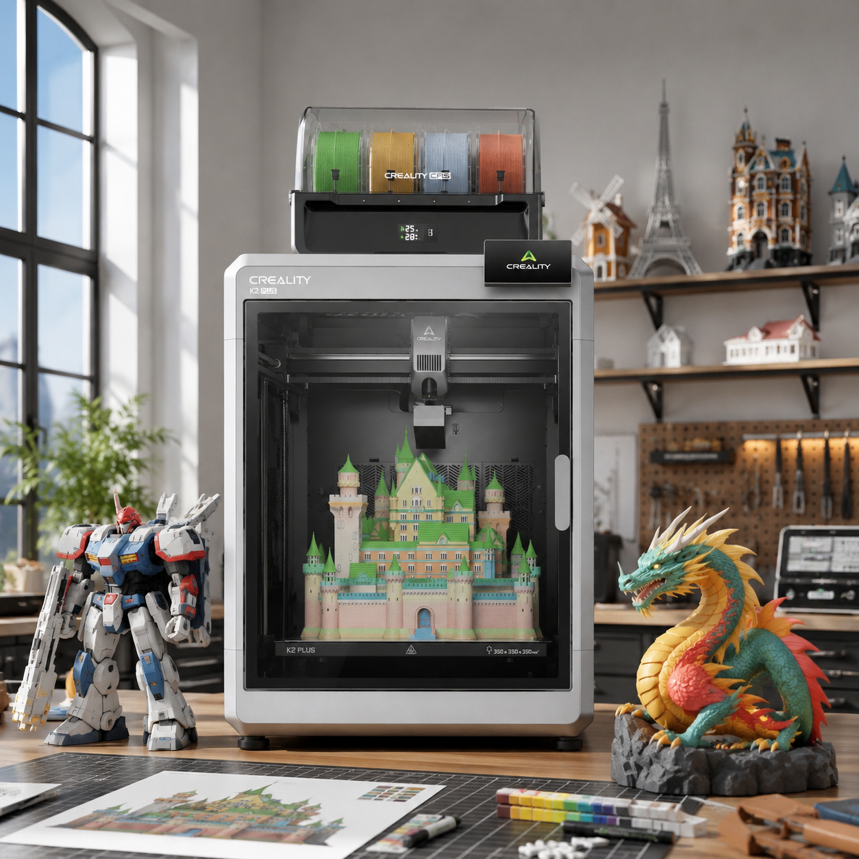 Creality K2 Plus / K2 Plus Combo Large-Format Multi-Color 3D Printer