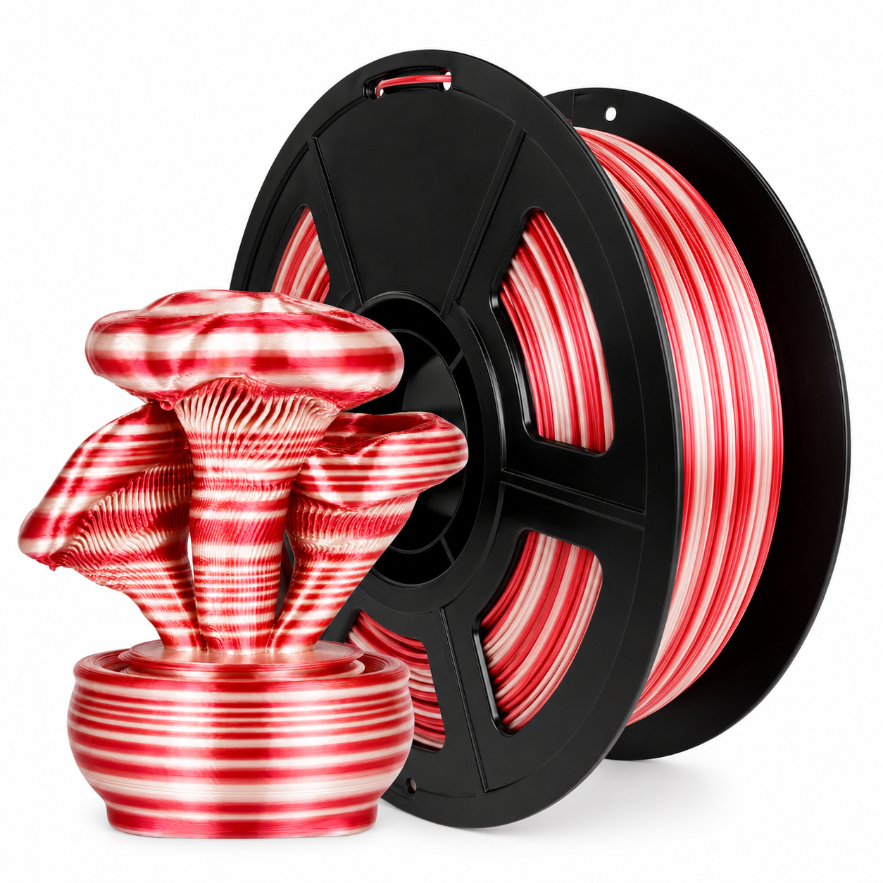 Silk Twist Rainbow PLA Filament 1.75mm 1kg Shiny Ribbon Gradient 3D Printing Filament