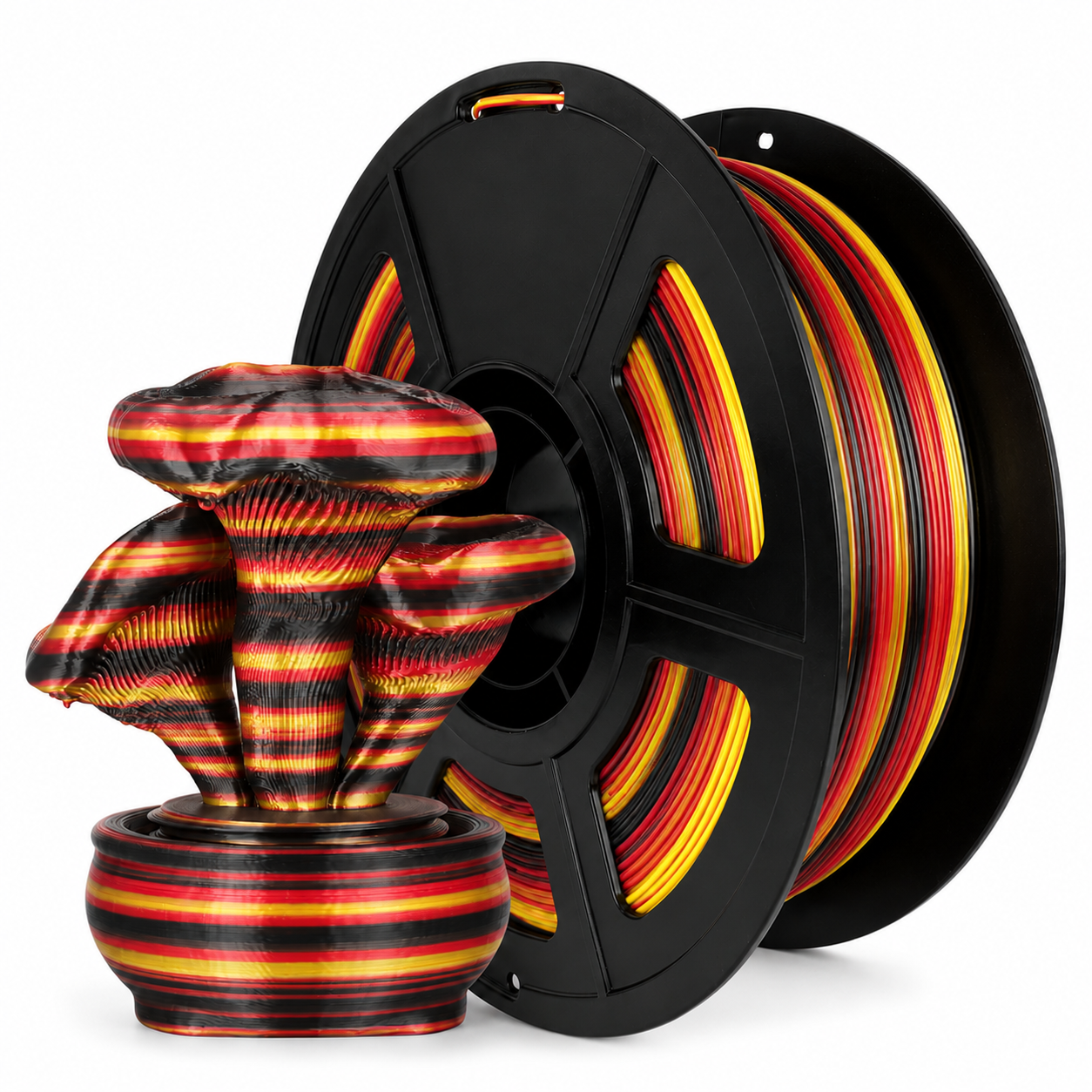 Silk Twist Rainbow PLA Filament 1.75mm 1kg Shiny Ribbon Gradient 3D Printing Filament