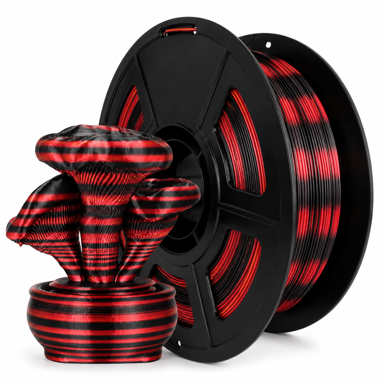 Silk Twist Rainbow PLA Filament 1.75mm 1kg Shiny Ribbon Gradient 3D Printing Filament