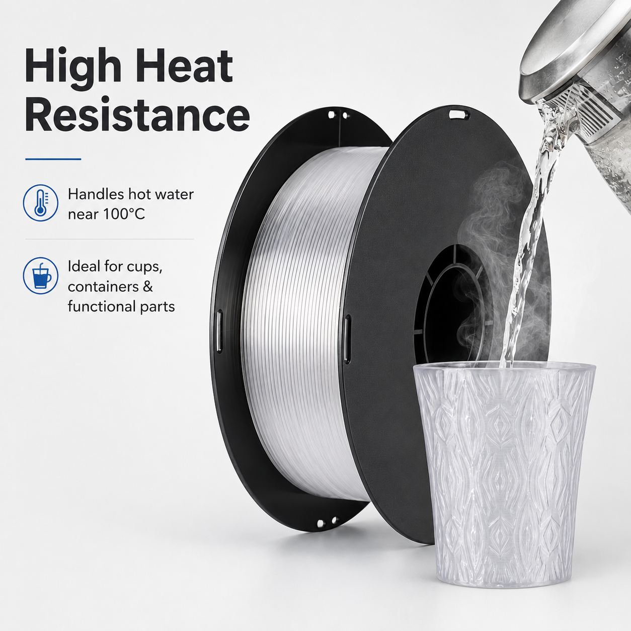 PETG-HT High Heat & Chemical Resistant Filament 1.75mm 1kg