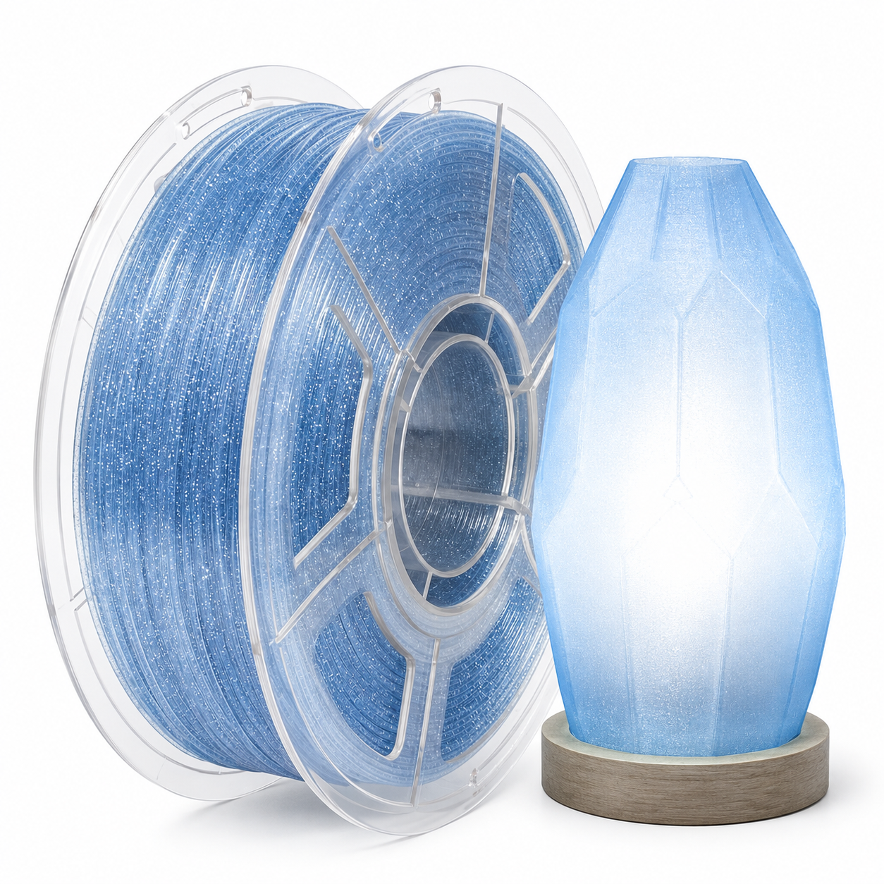 Glitter PETG Filament 1.75mm 1kg Shiny Transparent 3D Printer Filament