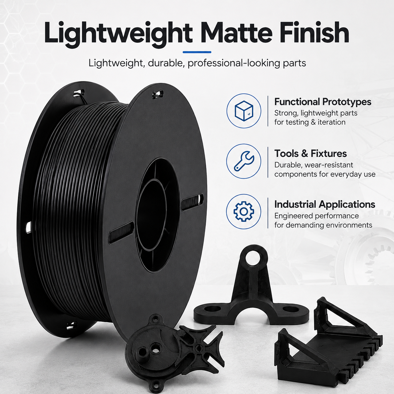 ABS-CF Carbon Fiber 3D Printer Filament 1.75mm 1kg