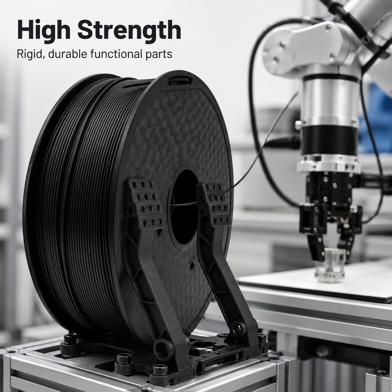 PA12-CF 1.75mm 1kg Black Nylon 12 Carbon Fiber 3D Printer Filament